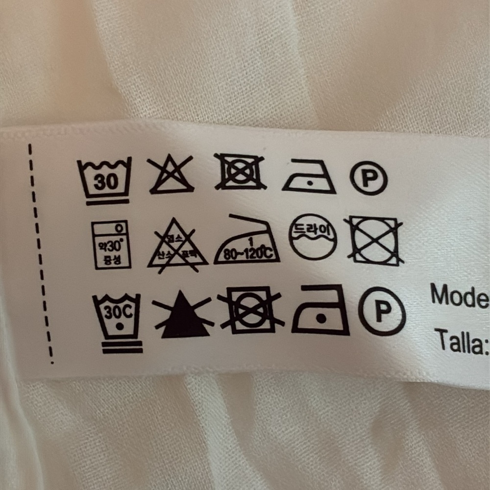 NWT. Massimo Dutti White 100% Cotton Midi Skirt with Yoke Detail. Size 2. - Picture 10 of 12